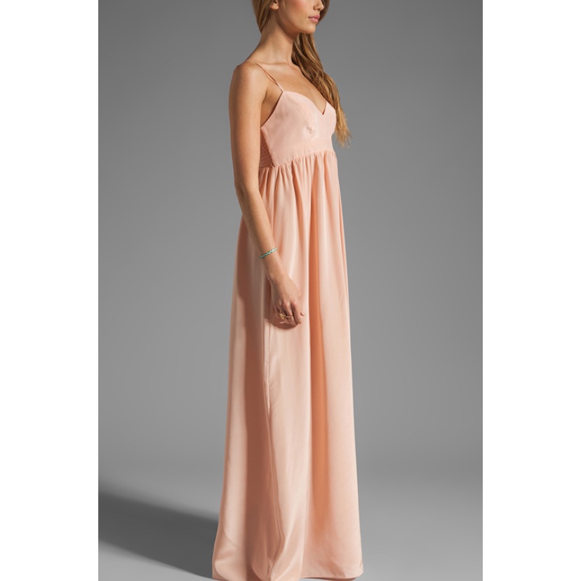 Amanda Uprichard Ballet Pink Maxi Dress Nwt
